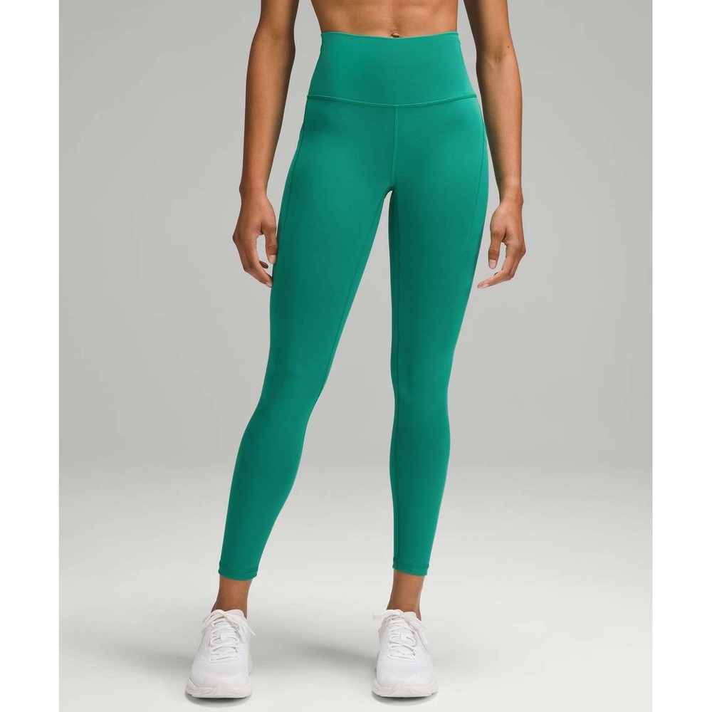 Lululemon Align High-Rise Pant 25 Kelly Green Nulu Yoga Leggings LW5CTBS Size 4